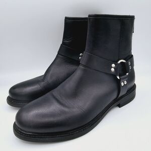 Avellini Moto Harness Short Leather Boots in Black, EU 37